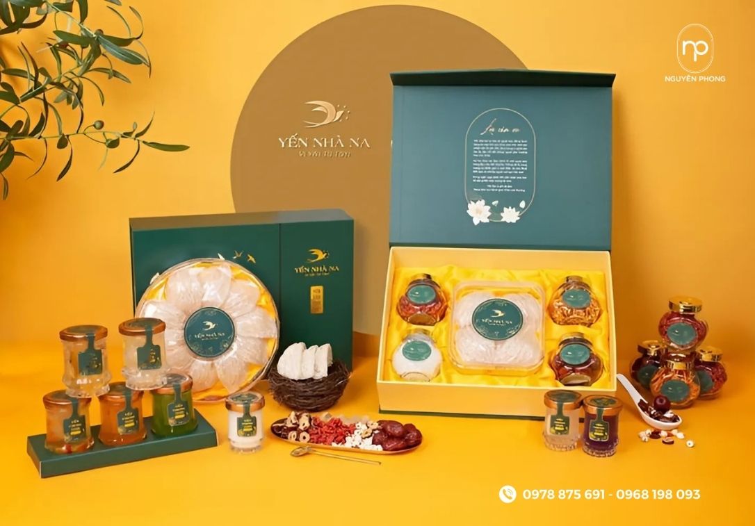 Khay lụa đựng yến sào